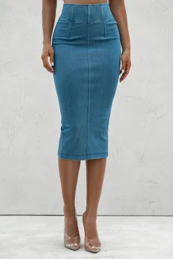 ANITA LONG DENIM SKIRT*JLUXLABEL Fashion