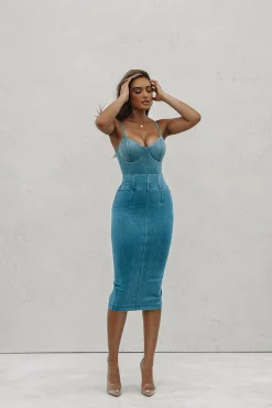 ANITA LONG DENIM SKIRT*JLUXLABEL Fashion