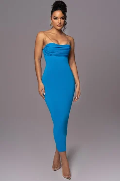 Aqua La Lune Drape Midi Dress*JLUXLABEL Hot