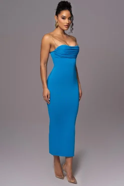 Aqua La Lune Drape Midi Dress*JLUXLABEL Hot