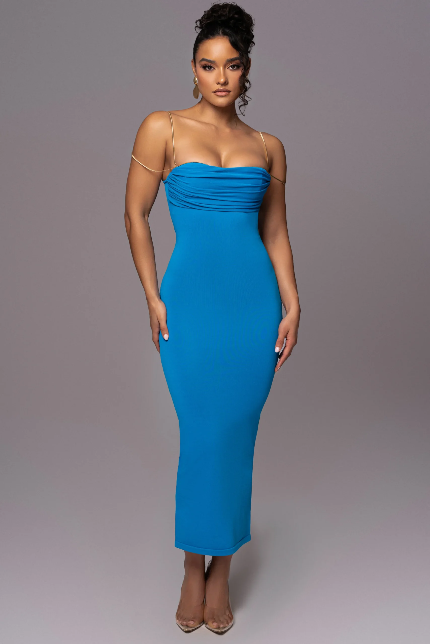Aqua La Lune Drape Midi Dress*JLUXLABEL Hot