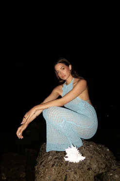 Aqua Paradise Crochet Maxi Dress*JLUXLABEL Fashion