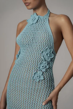 Aqua Paradise Crochet Maxi Dress*JLUXLABEL Fashion