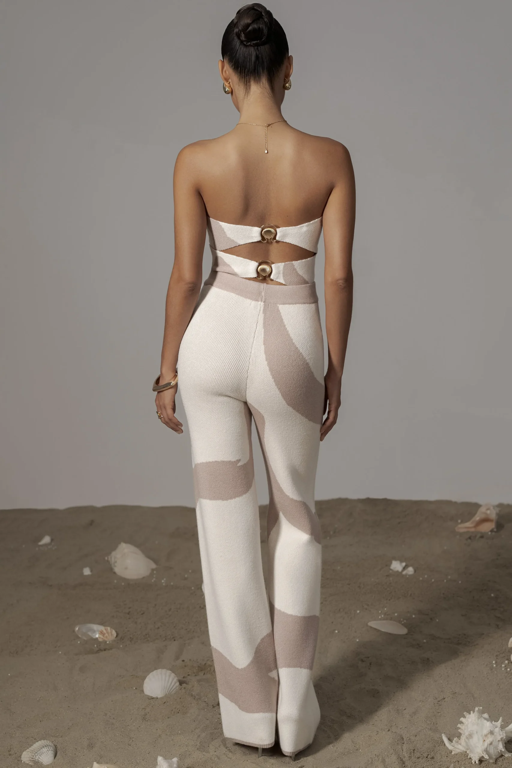 Beige Abstract Tiarra Pants*JLUXLABEL Online