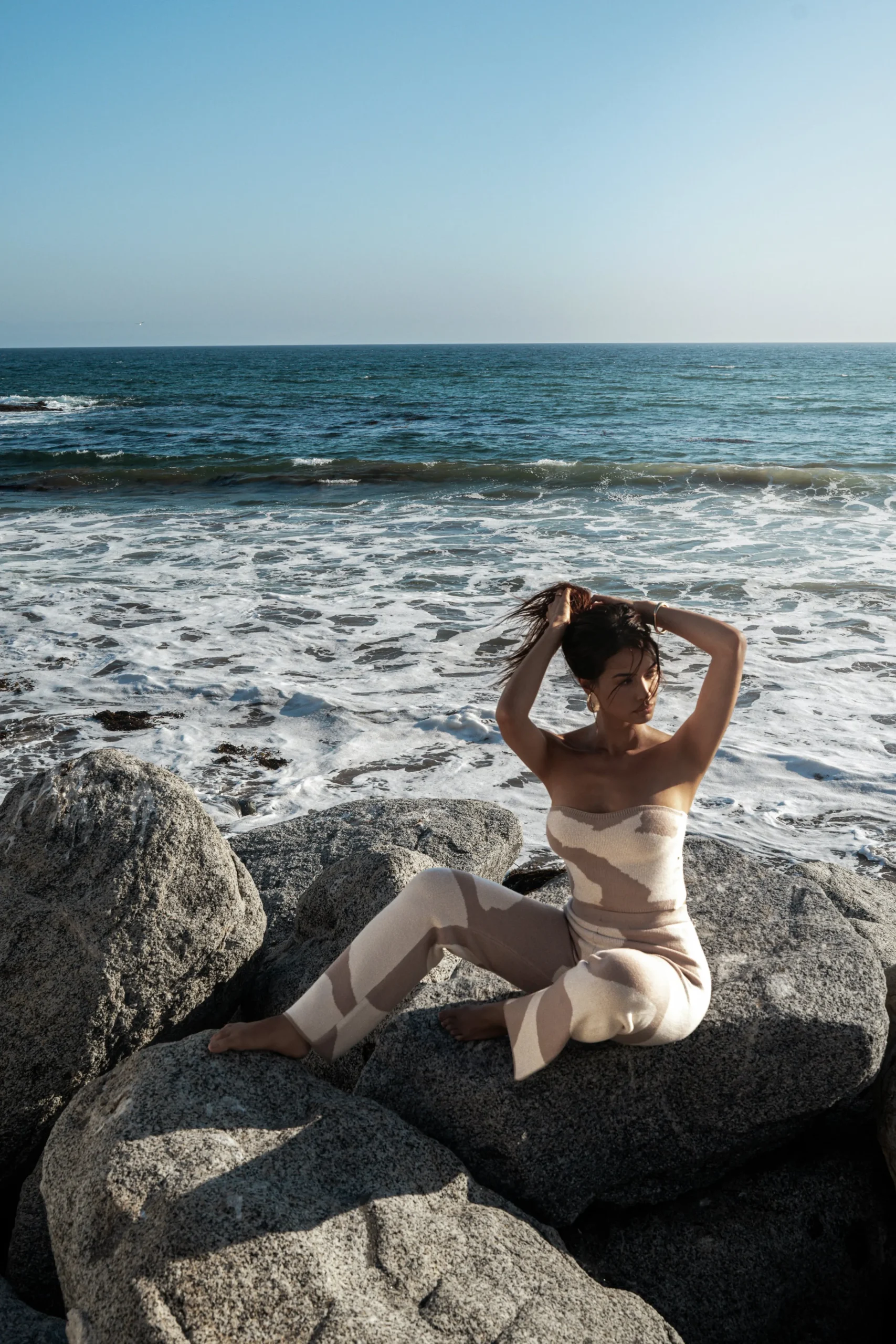 Beige Abstract Tiarra Pants*JLUXLABEL Online