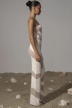 Beige Abstract Tiarra Pants*JLUXLABEL Online