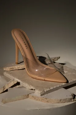 Beige Adora Clear Strap Heel*JLUXLABEL Sale