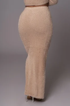Beige Annette Sweater Knit Skirt Set*JLUXLABEL Outlet