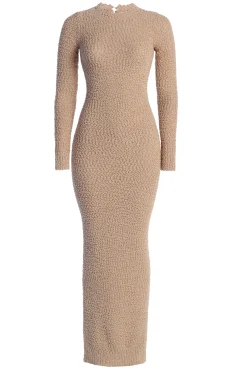 Beige Autumn Knit Maxi Dress*JLUXLABEL Fashion