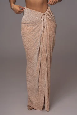 Beige Chosen One Velvet Skirt Set*JLUXLABEL Online