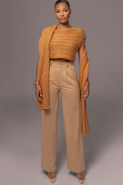 Beige Classic High Rise Trousers*JLUXLABEL Discount