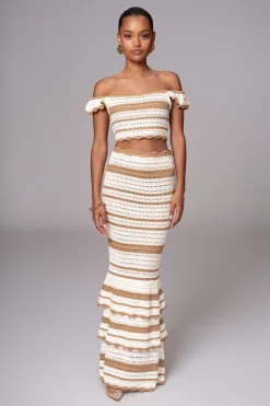 Beige Corazon Ruffle Skirt Set*JLUXLABEL Discount