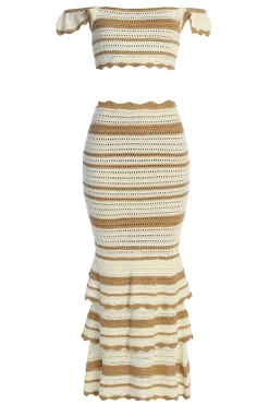 Beige Corazon Ruffle Skirt Set*JLUXLABEL Discount