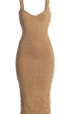 Beige Daria Sweater Knit Dress*JLUXLABEL Outlet