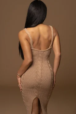 Beige Daria Sweater Knit Dress*JLUXLABEL Outlet