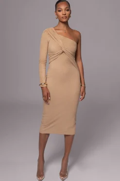 Beige Dayanna Suede Midi Dress*JLUXLABEL Discount