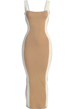 Beige Donna Knit Midi Dress*JLUXLABEL Sale