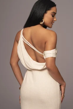 Beige Escape Linen Dress*JLUXLABEL New