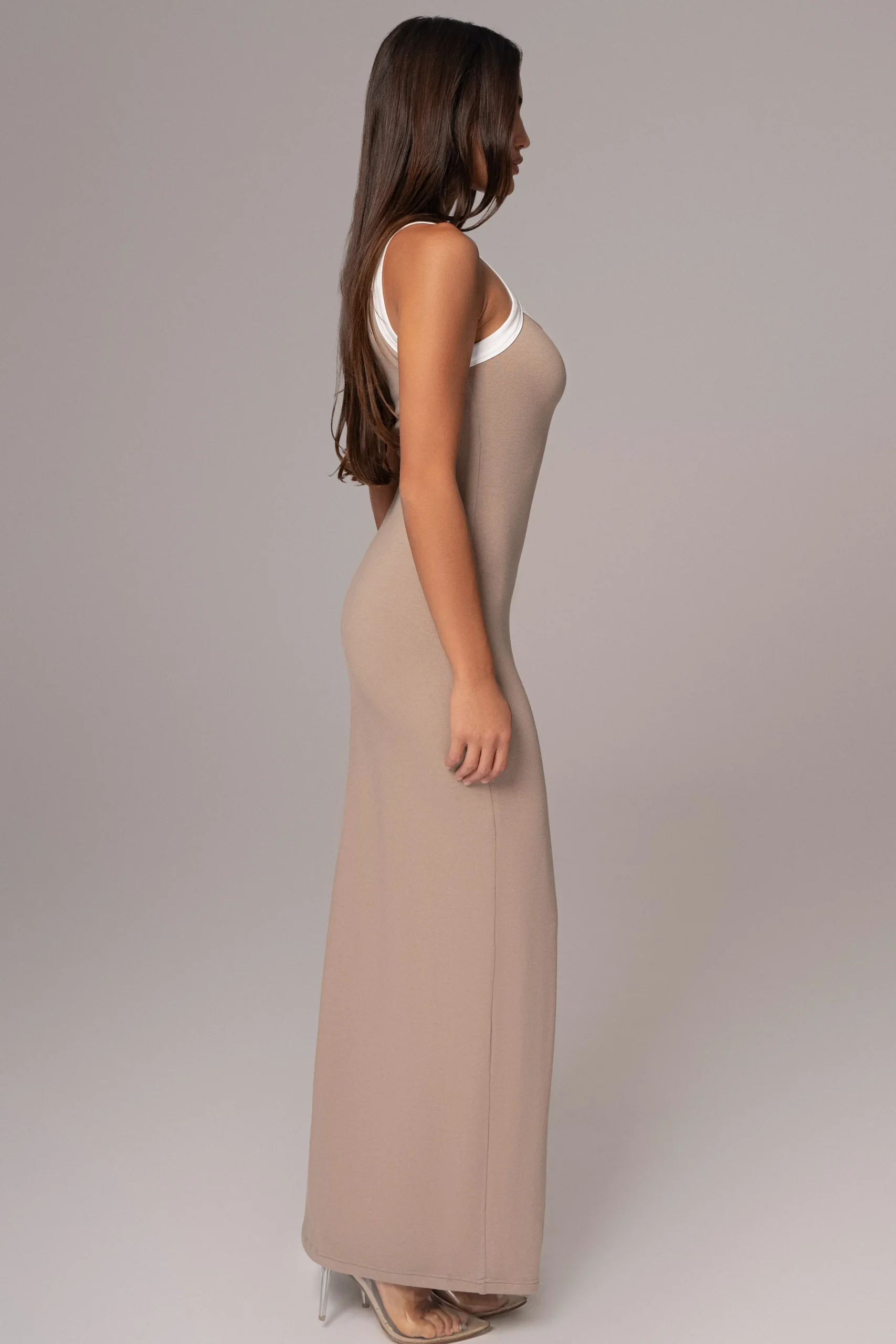 Beige Francesca Contrast Maxi Dress*JLUXLABEL Sale