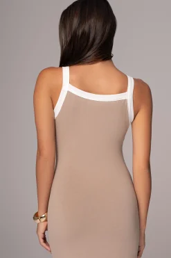 Beige Francesca Contrast Maxi Dress*JLUXLABEL Sale