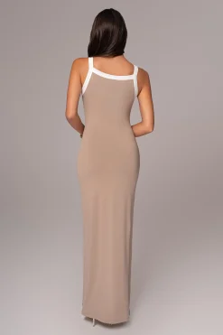 Beige Francesca Contrast Maxi Dress*JLUXLABEL Sale