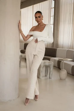 Beige Francine Pants*JLUXLABEL New