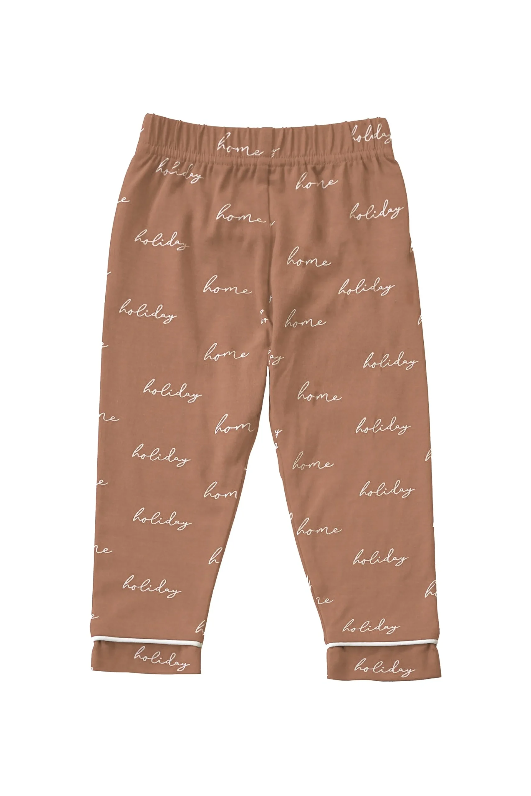 Beige Home For The Holidays Kids Pajama Set*JLUXLABEL Online
