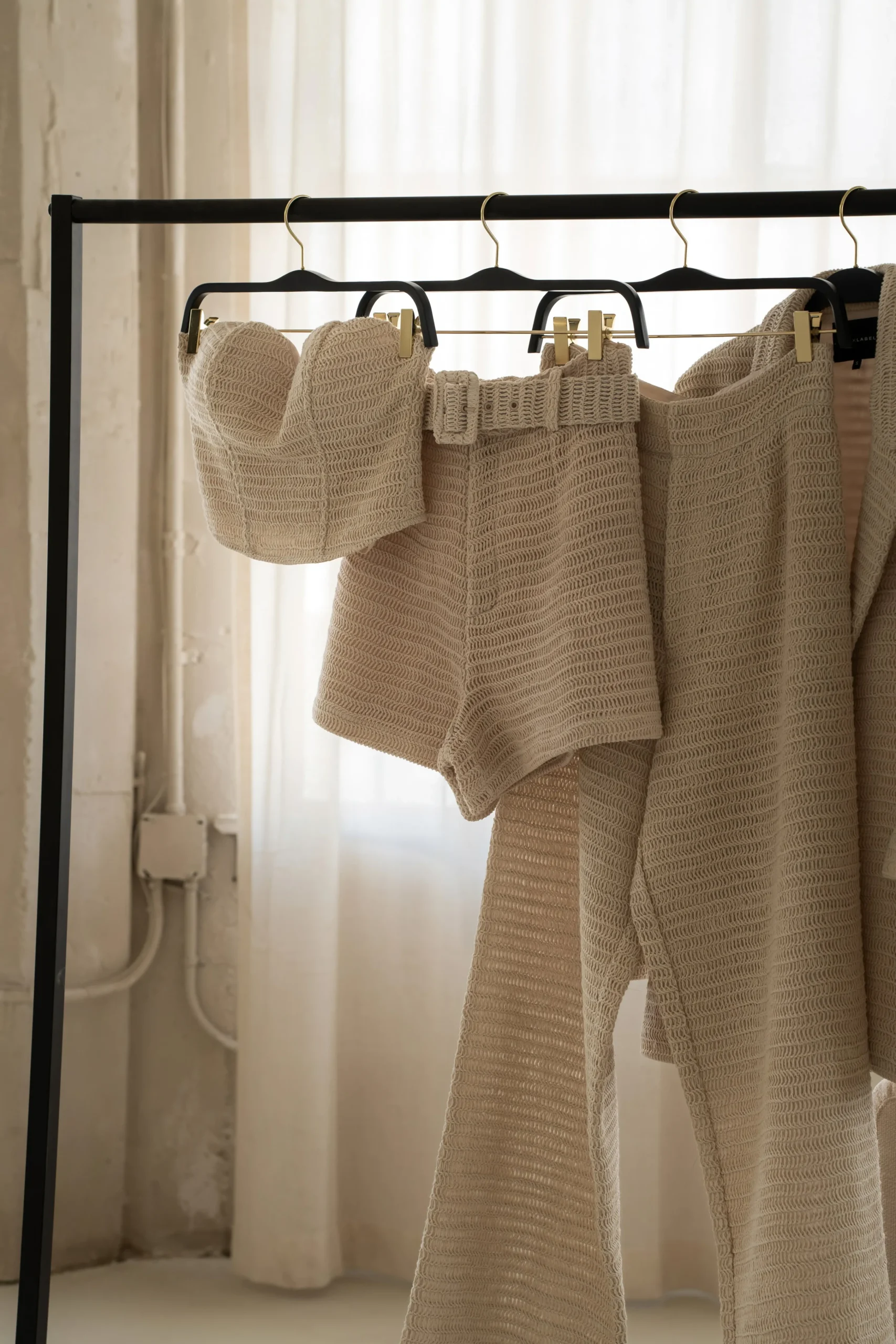 Beige Kelsie Belted Shorts*JLUXLABEL Online