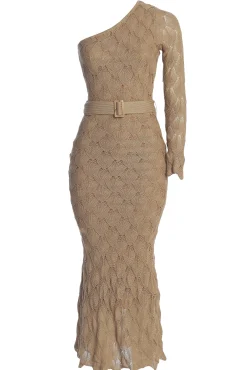 Beige La Costa One Shoulder Dress*JLUXLABEL Sale