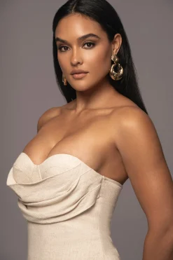 Beige Linen Visions Of You Dress*JLUXLABEL Best