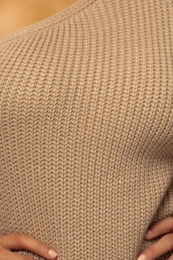 Beige Long Knit Sweater Dress*JLUXLABEL Clearance