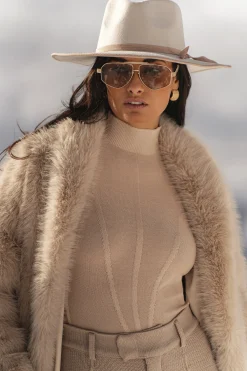 Beige Lori Sheer Knit Bodysuit*JLUXLABEL Fashion