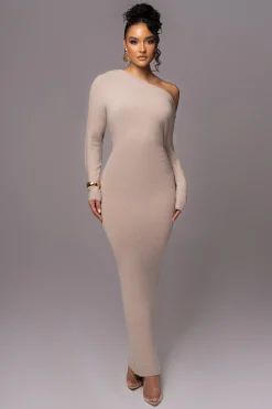 Beige Maddux Asymmetrical Maxi Dress*JLUXLABEL Discount