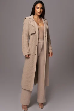 Beige Maxinne Knit Coat*JLUXLABEL Sale