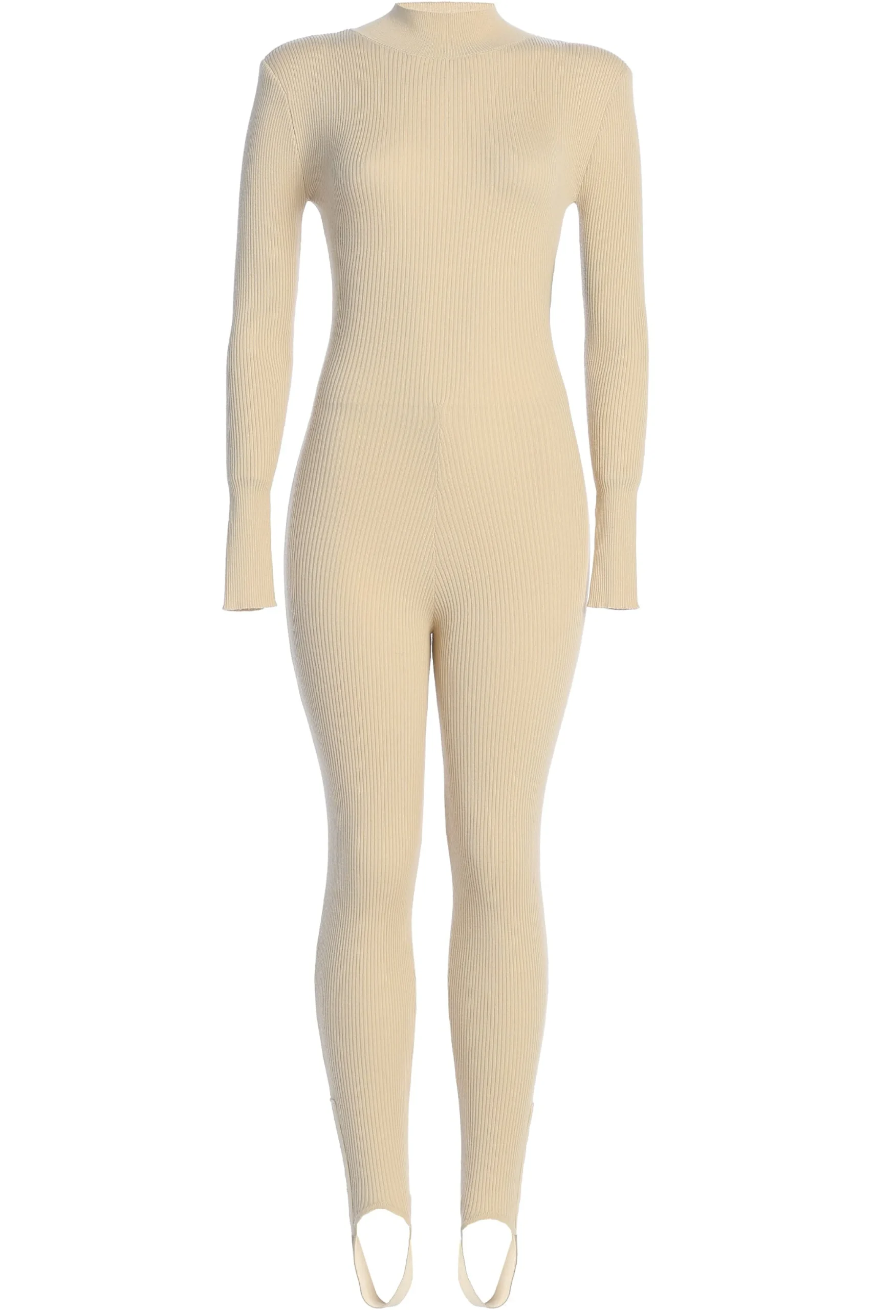 Beige Minna Mock Neck Jumpsuit*JLUXLABEL Online