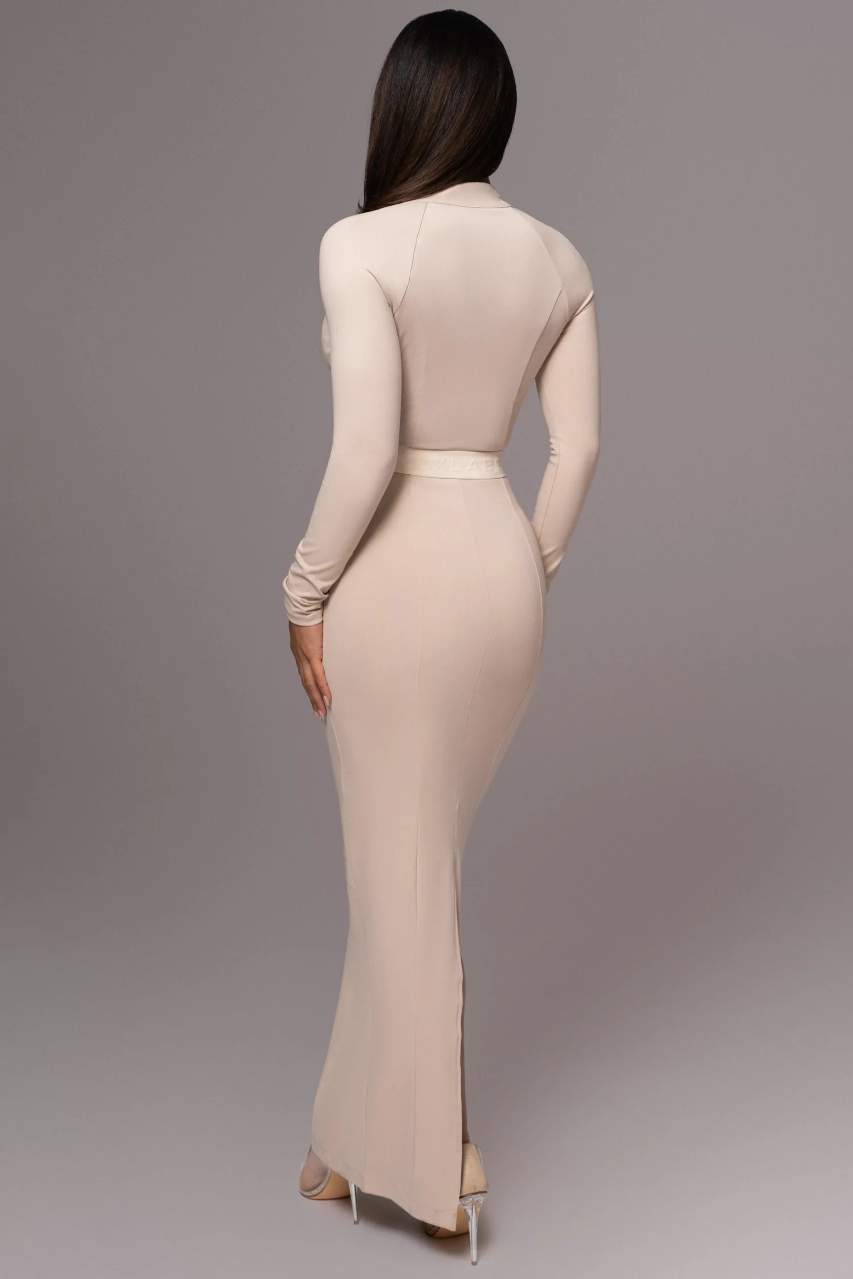 Beige Movement Mock Maxi Dress*JLUXLABEL Fashion