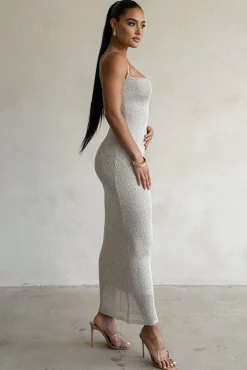 Beige Noemie Sequin Maxi Dress*JLUXLABEL New