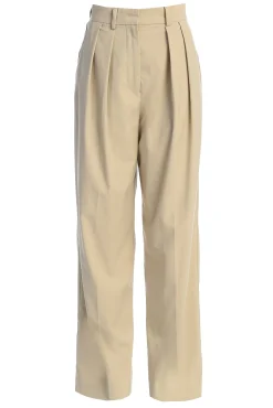 Beige Power Hour High Waist Trousers*JLUXLABEL Clearance
