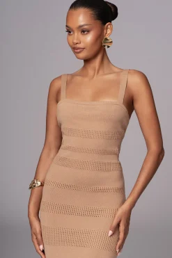 Beige Sandy Shores Knit Midi Dress*JLUXLABEL Discount