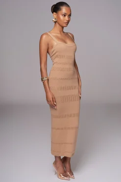 Beige Sandy Shores Knit Midi Dress*JLUXLABEL Discount