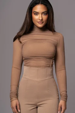 Beige Santiana Turtleneck Top*JLUXLABEL Sale