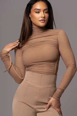 Beige Santiana Turtleneck Top*JLUXLABEL Sale