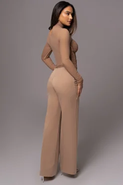 Beige Santiana Turtleneck Top*JLUXLABEL Sale