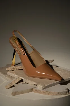 Beige Slingback Pointed Toe Pumps*JLUXLABEL Discount