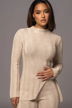 Beige Take A Chance Ribbed Pant Set*JLUXLABEL Online