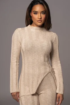 Beige Take A Chance Ribbed Pant Set*JLUXLABEL Online