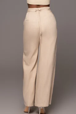 Beige Waverly Linen Trousers*JLUXLABEL Sale
