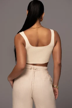 Beige Waverly Linen Trousers*JLUXLABEL Sale