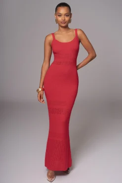 Berry Palm Springs Knit Maxi Dress*JLUXLABEL Fashion