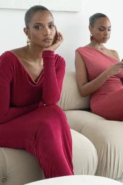 Berry/Mauve Ashton Reversible Maxi Dress*JLUXLABEL Sale